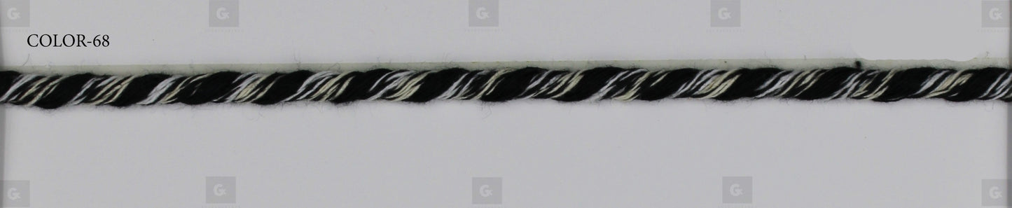 Κορδόνι 595-10 Cotton χωρίς περιέλξη τρίχρωμο