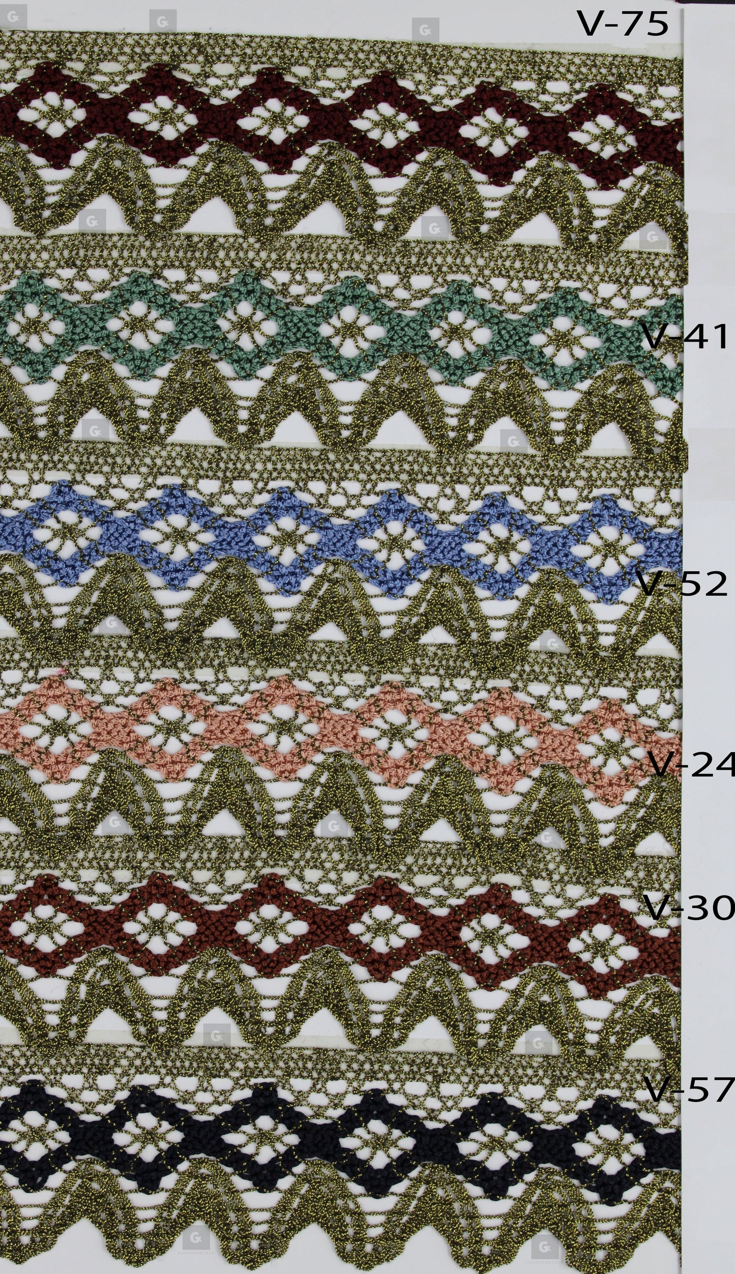Δαντέλα 126910 Gold-Rayon