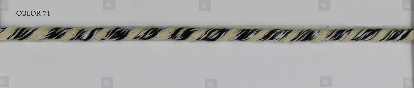 Κορδόνι 595-10 Cotton χωρίς περιέλξη τρίχρωμο